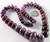 1 Strand Purple Flower Jasper Graduated Rondelle Gemstone Beads *