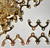 Connector, 100 Gold plated Brass Linking Loops  2+3 Loops Chandelier Earring Drops  *