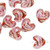 10 Lampwork Glass  12x12mm Puffy Heart Multi Colored Red & Pink Beads