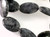 1 Strand Black Labradorite Natural Gemstone 20x30mm Puffed Oval Beads *