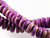 1 Strand Dyed Bone Purple 3x9mm Rondelle Beads *