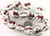 Bead, 10 Lampworked Glass White, Black& Burgundy Swirls 20mm Puffy Coin Beads *
