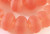 12 Matte Salmon Resin 15x22mm Rondelle Gum Drop Beads with 2mm Hole *