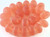 12 Matte Salmon Resin 15x22mm Rondelle Gum Drop Beads with 2mm Hole *