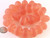 12 Matte Salmon Resin 15x22mm Rondelle Gum Drop Beads with 2mm Hole *