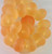 12 Matte Light Orange Resin 15x22mm Rondelle Gum Drop Beads *