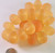 12 Matte Light Orange Resin 15x22mm Rondelle Gum Drop Beads *