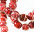 Bead, 1 Strand(38+) Clear & Red White Swirl Lampworked  10mm Round Beads with 1.8-2.2mm Hole *