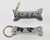 1 Silver Resin 7x18mm Dog Bone with Paw Prints Crystal with "CAT DID IT" Charm *