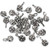 Bead, 6 Antiqued Pewter 6mm Nugget Slider Beads with 1mm Hole & Loop for Charms