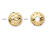 Bead, 100 Gold Plated Brass 4mm Cut Out Round Spacer Beads with 1.2mm Hole