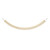 100 Gold Plated Brass 38x2mm Curved Tube Noodle Beads with 1.1-1.2mm Hole