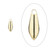 Drop, 100 Gold Plated Brass 4x11mm Curved Paddle Teardrop Drop Charms  *