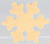 25  Wooden 2 1/2" x 2 1/4" Snowflake Paintable Cutouts Woodlets *