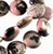 1 Strand Pink Natural Rhodonite 10mm Flat Round Beads with 0.5-1.5mm Hole