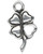 10 Antiqued Silver Plated Pewter 16x11mm Four Leaf Clover Charms