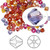 Bead, 48 Swarovski 4mm Xilion Crystal Bicone Beads Heat MIX (5328) with  0.8-1.1mm Hole *