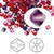 Bead Mix, 48 Swarovski 4mm Xilion Crystal Bicone Beads,  Passion MIX (5328) *