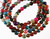 Bead, Multi Colored Agate & Quartz 6mm Faceted Round 0.5-1.5mm Hole 1 Strand