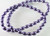 Bead, 1 Strand(42-44) Purple 8x6mm Oval Glass Based Pearl Beads with 1mm Hole *