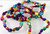 Bead Mix, 36" Strand Assorted Bright Colors Freeform Mother of Pearl MOP Pebble Beads