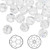 Bead, 12 Swarovski Crystal Clear 8mm Faceted Round Beads (5000) with 1.1-1.4mm Hole