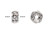4 Swarovski Crystal Clear & Rhodium Plated 4x2mm Rondelle Beads (77504) *
