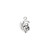 Charm, 1 Antiqued Sterling Silver 11x9mm Double Sided FROG on Crescent Moon Face Charm `