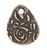 Drop, 4 Antiqued Brass Plated Pewter TierraCast Double Sided 15.5x12.5mm Flora Teardrop Charms *