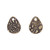 Drop, 4 Antiqued Brass Plated Pewter TierraCast Double Sided 15.5x12.5mm Flora Teardrop Charms *