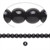 1 Strand(100) Czech Pressed Glass Opaque Jet Black 4mm Round Beads