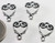 4 Antiqued Silver Pewter Double Sided 10x13mm Vine Heart Connectors *