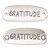 20 Antiqued Silver Plated Pewter GRATITUDE Hammered Oval Word Links *