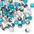 Bead, 60 Crystal Glass OCEAN MIX 5.5-6mm Faceted Round Beads with 1.1-1.3mm Hole `