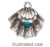 1 Antiqued Silver Plated Pewter 27.5x25mm 3D Clam Shell Charm