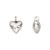 4 Antiqued Silver Plated Pewter 12x12mm 3D Puffed Heart Charms