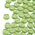 Bead, 100 Czech Pressed Glass Transparent Peridot Green 6mm Round Coin Beads with 0.8mm Hole
