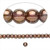 1 Strand Czech Pressed Translucent Copper Lustre Glass Round Beads ~ 4mm