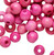 100 Pink Vintage German Wood 6mm Round Beads