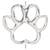 Bead Frame, 4 Silver Plated 19x17mm PAW Print Bead Holders to Fit 8mm Beads