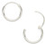 Earring, 4 Pair Small Sterling Silver 8mm Round Endless Loop Closure Hoop