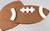 1 Brown & White 2 1/2" x 4 1/2" Decorative Wooden Football