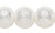 Two Strands Textured Opaque White 10mm Round Glass Based Pearl Beads *
