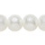 Bead, Snowball Opaque White 16mm Textured Round Glass Pearl Beads 1 Strand(26) with 1.4-1.5mm Hole