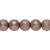 Two Strands(80) Textured Opaque Brown 10mm Round Glass Based Pearl Beads