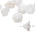 Bead, Czech Pressed Glass Opaque Alabaster AB 7x4.5mm Flower (20) with 0.8-0.9mm Hole `
