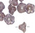 Bead, Czech Pressed Glass Translucent Lilac Gold Luster 7x4.5mm Flower (20) with 0.8-0.9mm Hole `