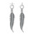 2 Sterling Silver 30X7mm Double Sided Slim FEATHER Charms with Jumprings