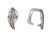 Bail, 2 Antiqued Sterling Silver Small 7x3mm Ice Pick Style Leaf Bail For Pendants with 4.5mm Grip Length