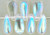 50 Czech Pressed Glass Transparent AB Clear 5x10mm Teardrop Beads